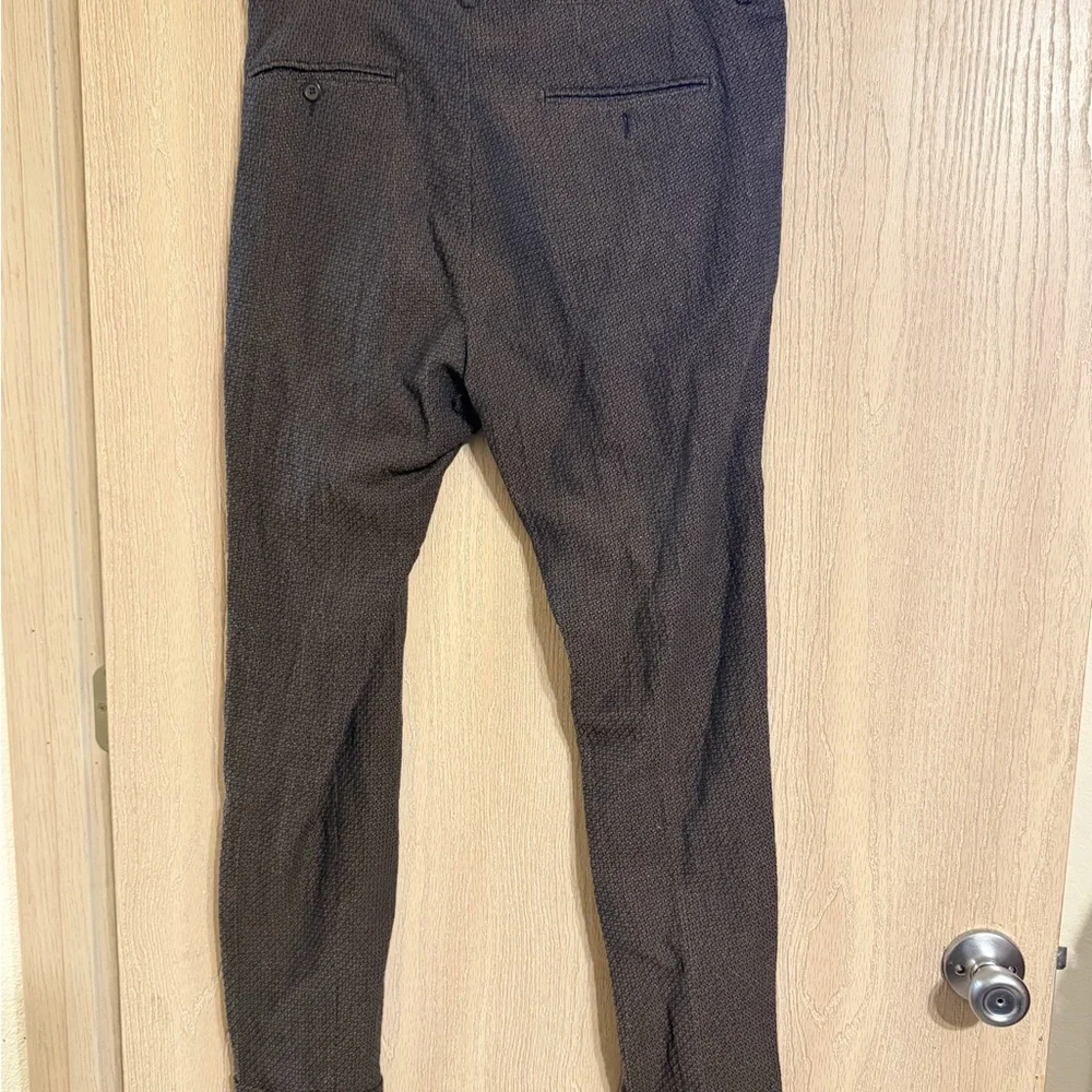 Messagerie Charcoal Textured Dress Pants